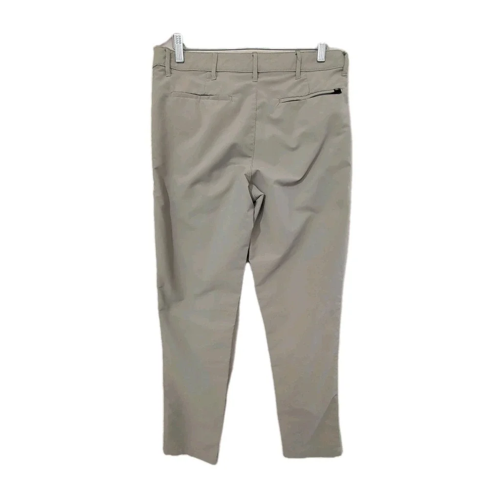 Banana Republic Performance Pants‎ Mens 32x34 Taupe Beige Gray Straight Slim